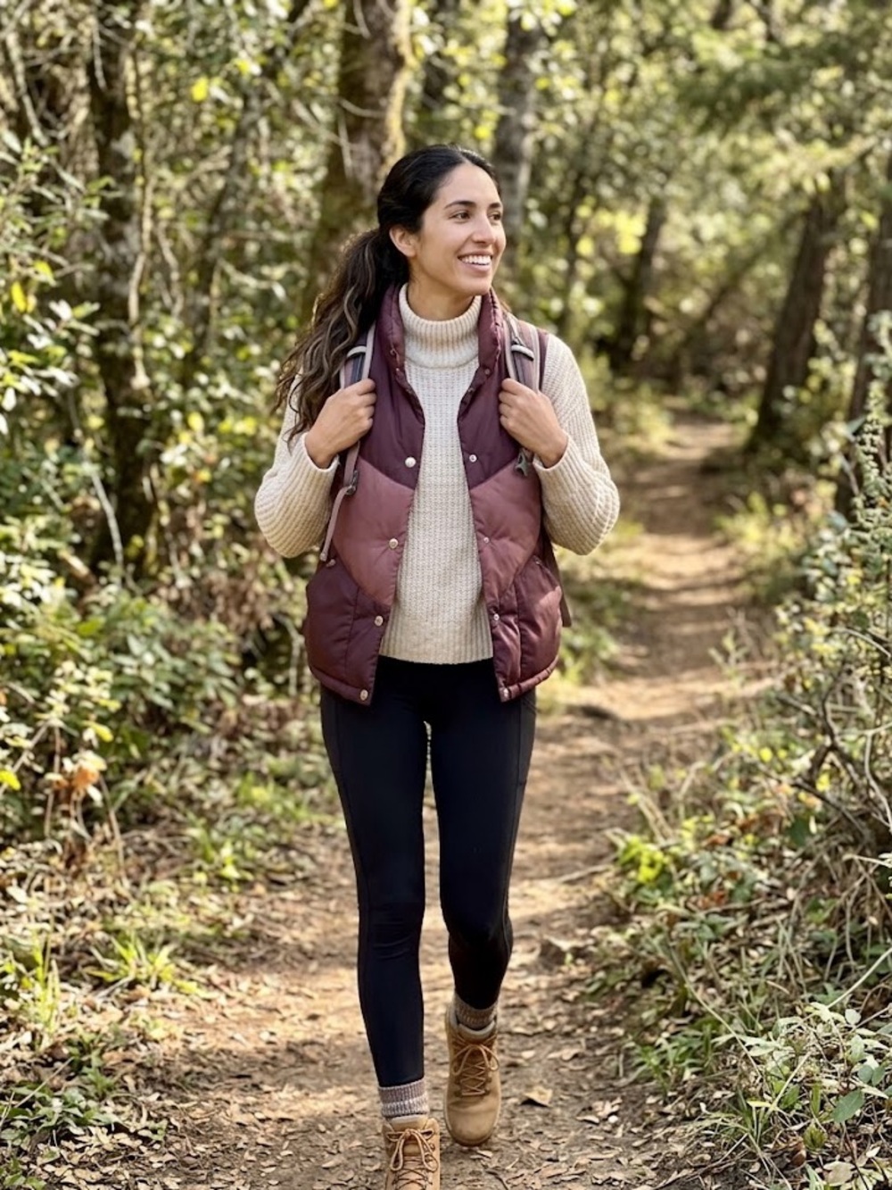 The North Face Women's Quilted Sleeveless Vest in Deep Wine